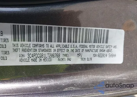 2020 Dodge Journey Crossroad from USA, damaged, VIN 3C4PDCGB1LT206768